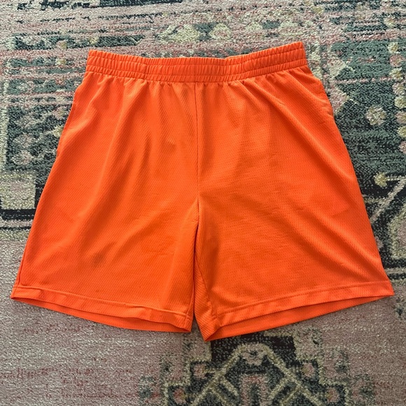 Men's Orange Athletic Shorts - Picture 1 of 3
